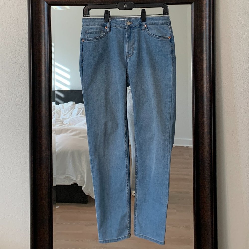 Mango jeans light wash slim fit cropped sculpt (Size 6, Pre-owned)